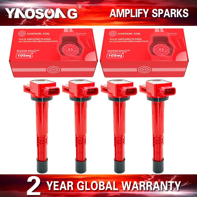 

4 шт. комплект катушек зажигания PERFORMANCE 30520PNA007 UF311 UF583 для HONDA Accord Element Civic CR-V ACURA RSX CSX 2,0 2,4 K20 K24