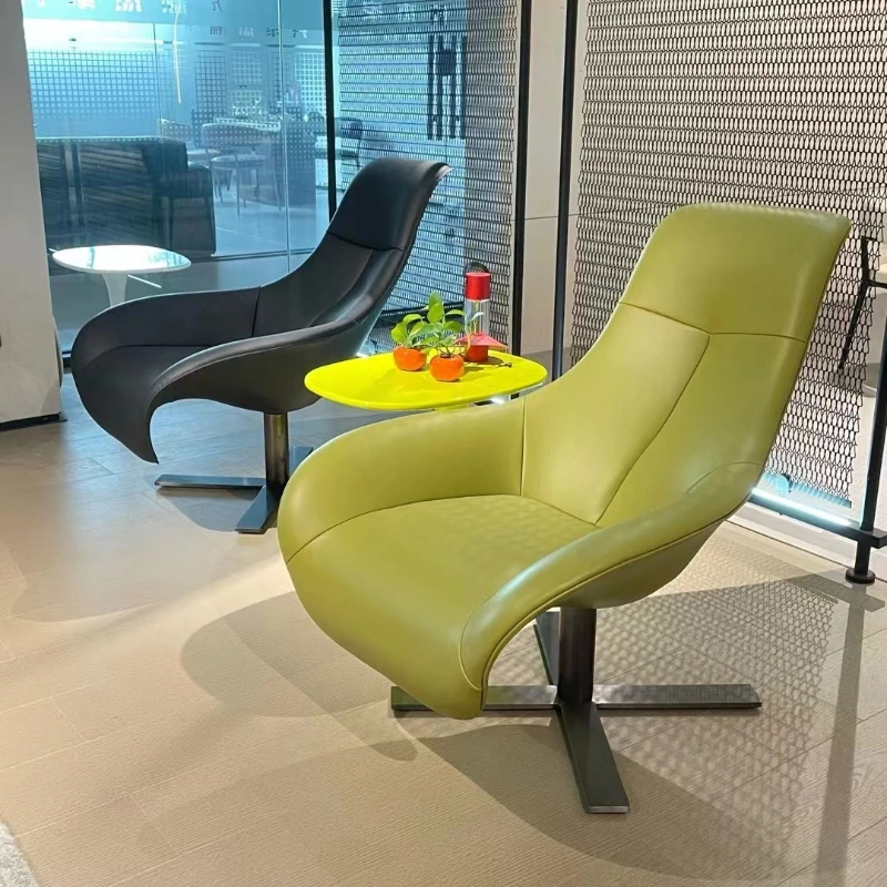 Duck tongue chair Modern light luxury fiberglass single leisure sofa chair
