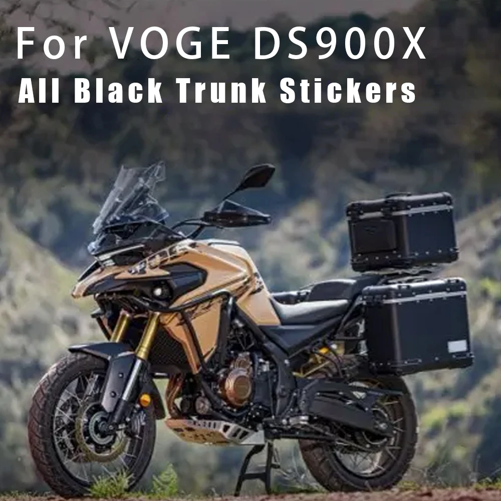 All Black Trunk Sticker For VOGE 900DSX DSX 900 DS900X Motorcycle Stickers Moto Luggage Box Ornamental Decal Suitcase Paster
