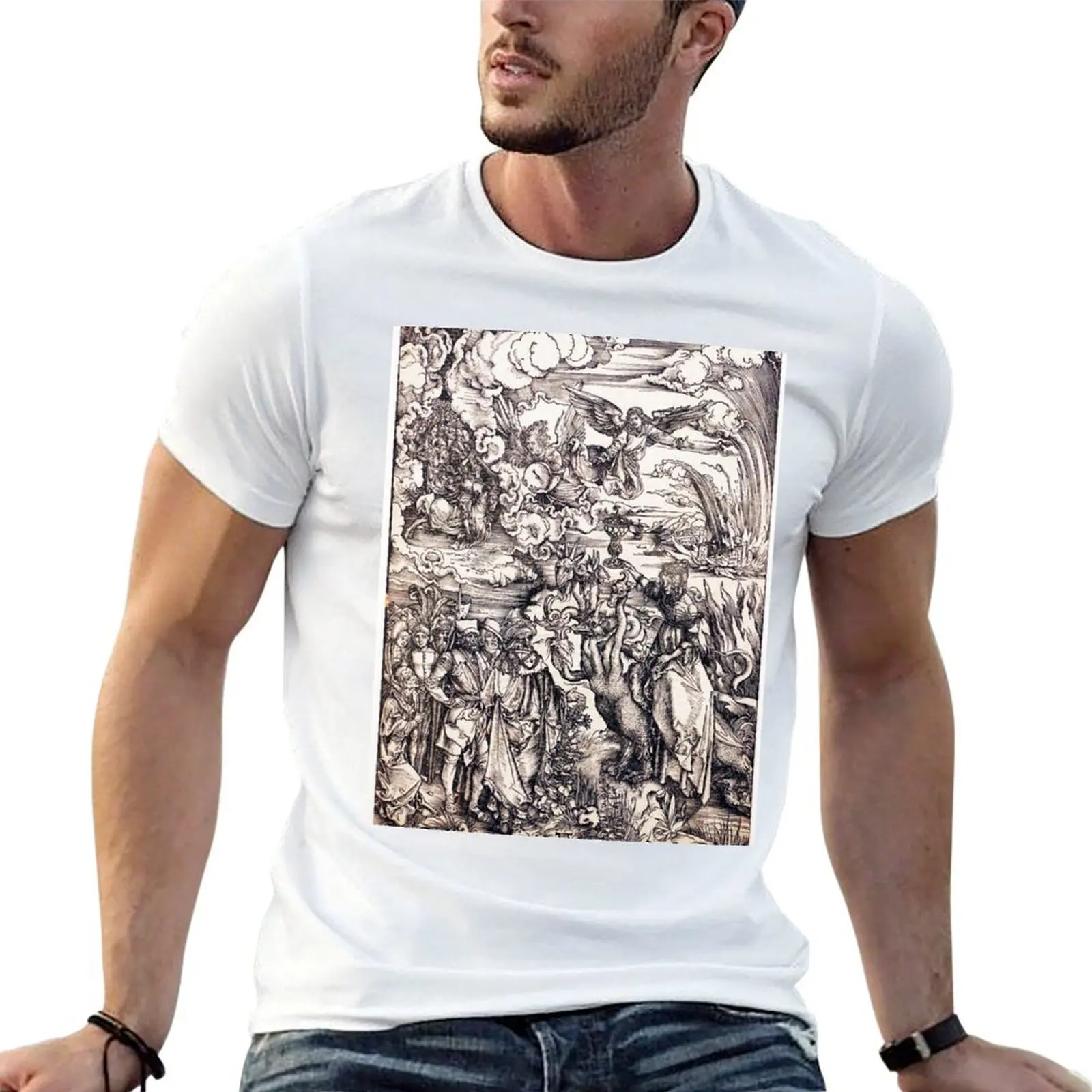 HD Babylon the Great, by Albrecht Dürer (1497) T-Shirt luxury designer summer 2026 men t shirts