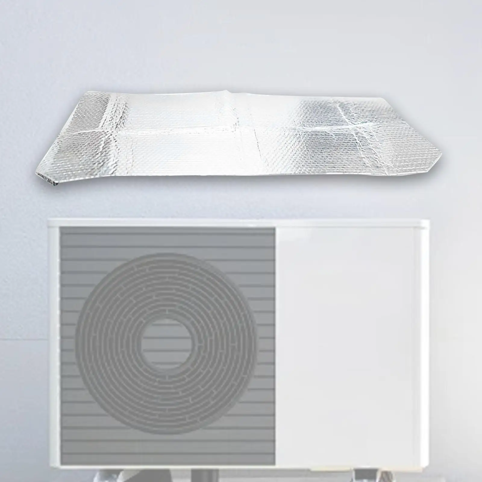 Air Conditioning Cover for Outside Unit Sun Protection Cover Easy Installation 112x40cm Summer Accessory Universal Aluminum Film