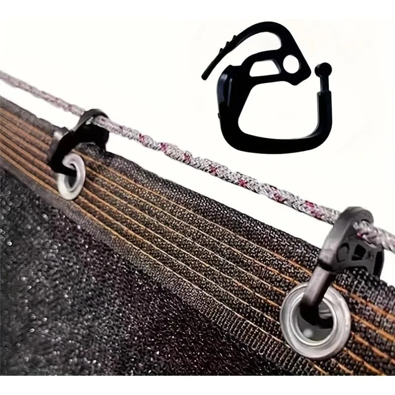 30pcs Plastic Shade Net Clips, Heavy Duty Greenhouse Tarp Clamps for Agriculture Sunshade & Shade Sail, Expandable Fixing Hooks