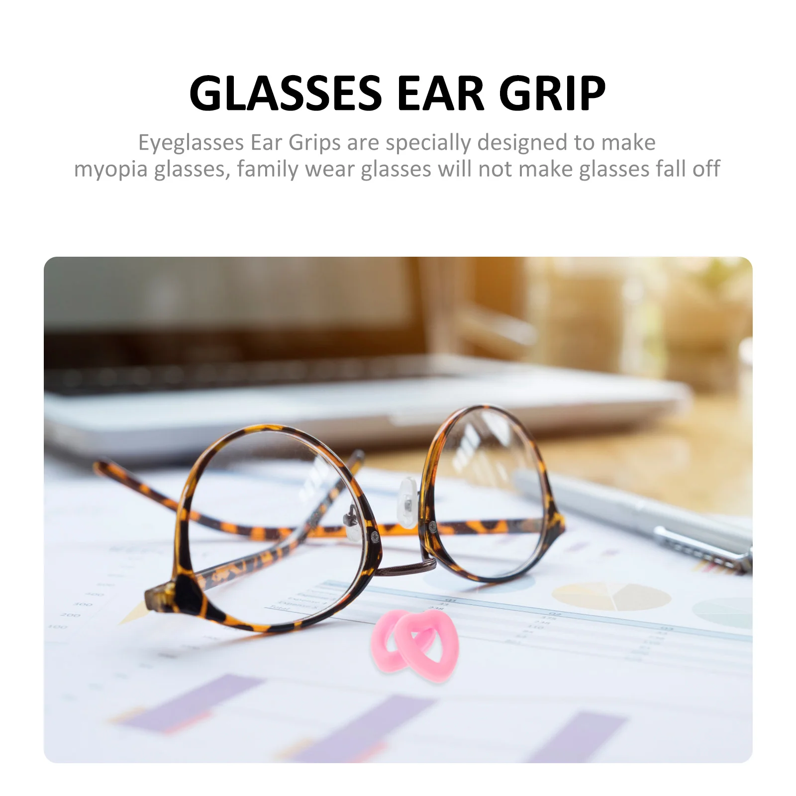 

30Pairs Eyeglass Ear Grips Anti-Skid Silicone Temple Tip Sleeves Non-Slip Retainers for Sports Daily Use Comfortable