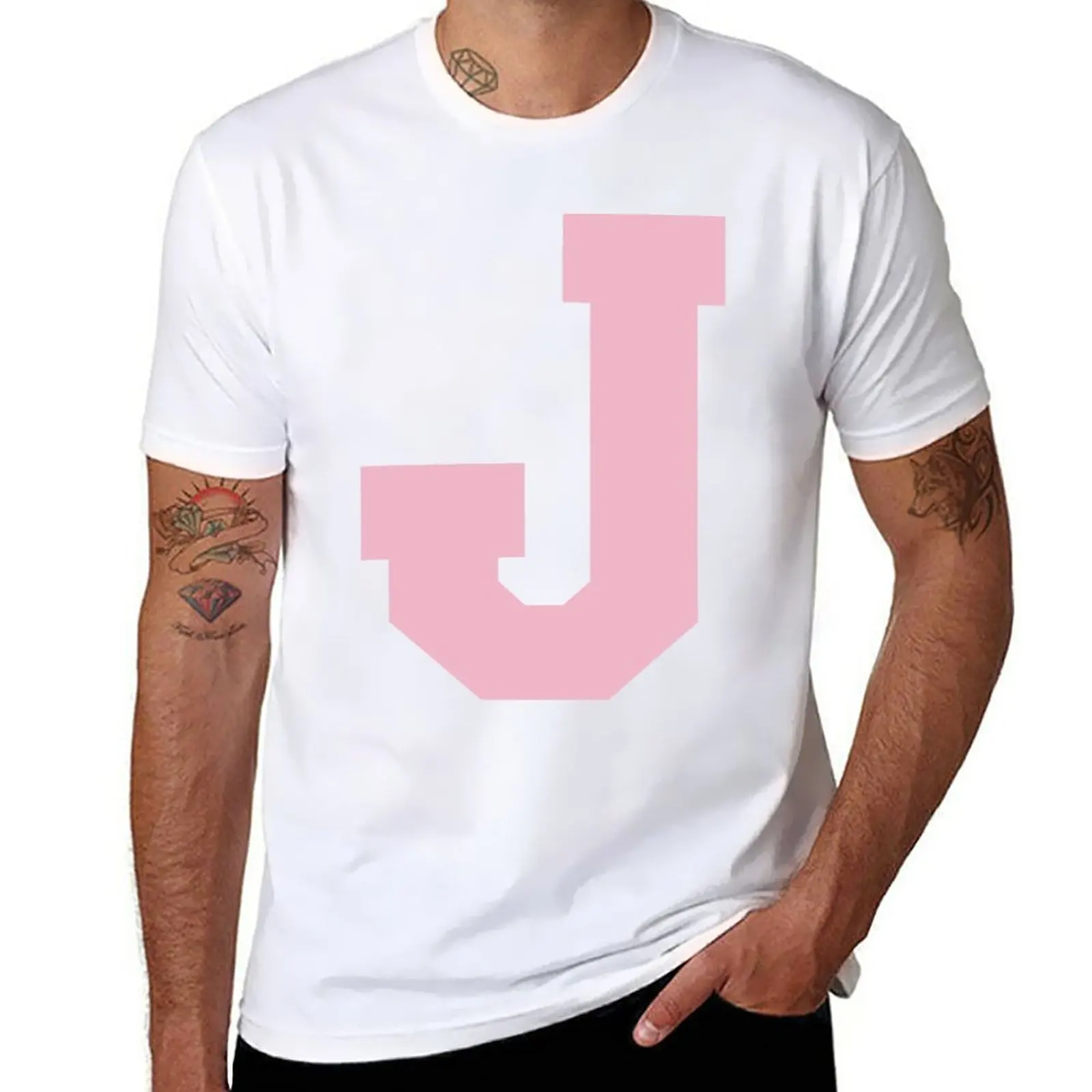 New Alphabet, Rose J, Sports letter J T-Shirt graphic t shirts anime animal print shirt for boys mens champion t shirts