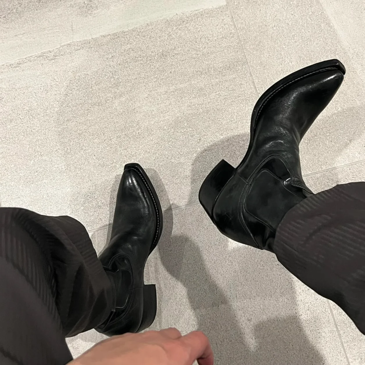 2025 High-top British High-heeled Wizard Pointed Hipster Men's High-soled Thick-soled Upturned Casual Chelsea Boots