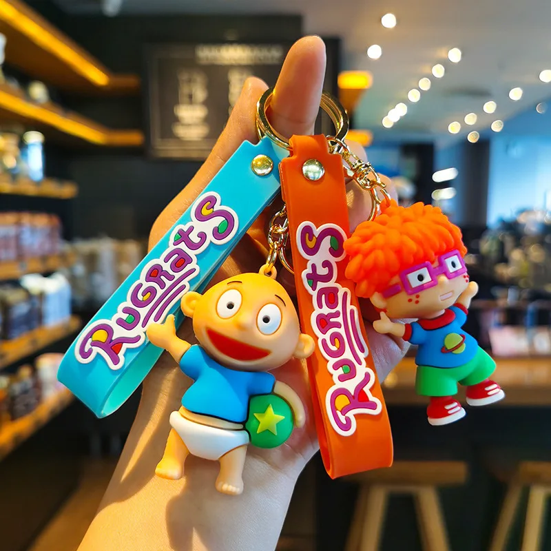 New cartoon mischievous soldier keychain PVC doll keychain couple gift car pendant wholesale