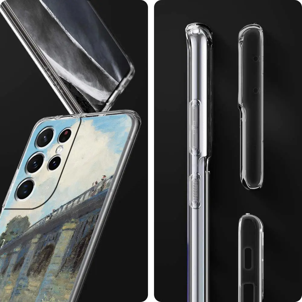 Claude Monet Impressionism Clear Silicone Phone Case For Samsung Galaxy S23 S22 5G S20 Ultra S21 FE 5G S10E S9 S8 S10 Plus Cover
