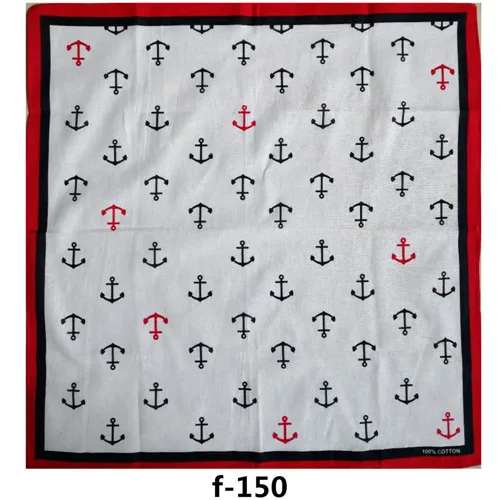 55cm Cotton Anchor Hip Hop Paisley Bandana Square Scarf Head wrap Neck Wrist band Handkerchief For graffitin b-boyin Women Men