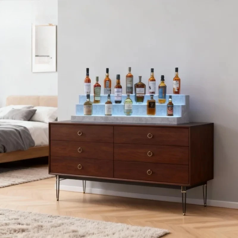 Home Bar Accessories Cup Holder Wine Rack Vertical Bottle Rack Wine Bottles Locker Whiskey Showcase Shelves Racks Shelf Glass