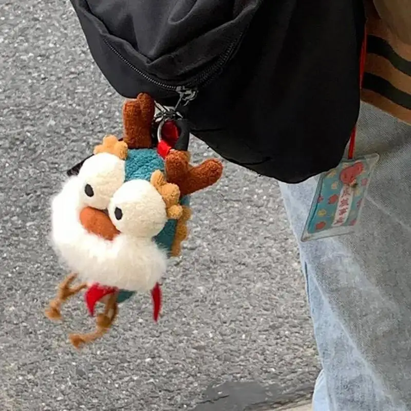 LLavero de animales de peluche de dragón, colgante de juguete, Año Nuevo Chino, 2024