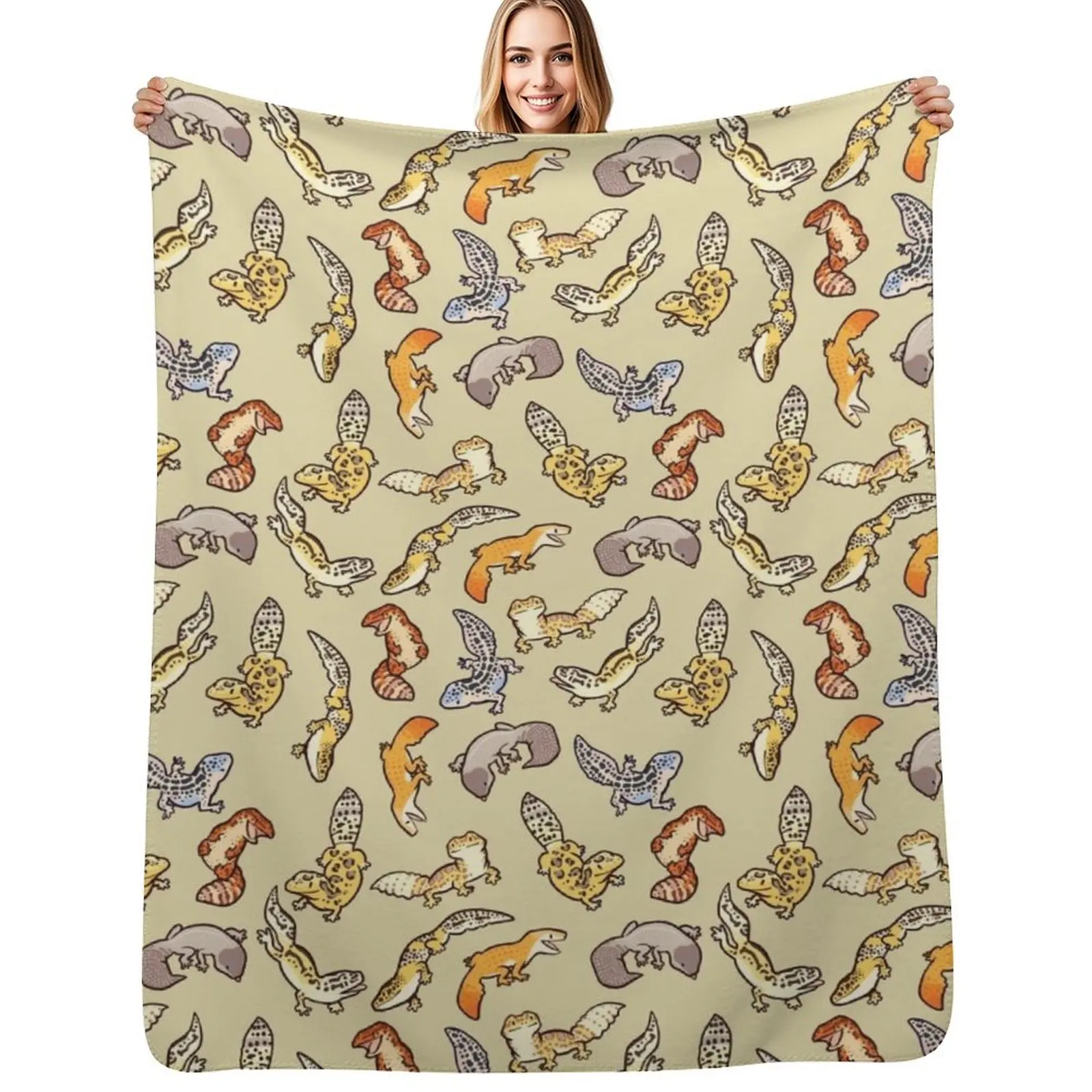 

chub gecko babies Throw Blanket Decorative Soft Throw Blanket for Couch Sofa