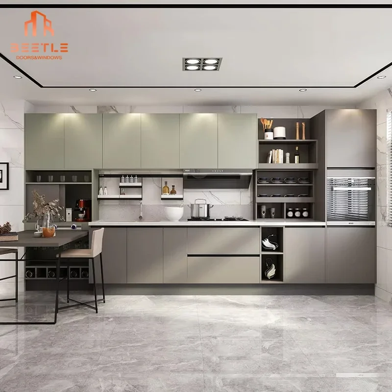 Waterproof Small White Kitchen Aluminum Framed Honeycomb Rv Cabinets Modern Design