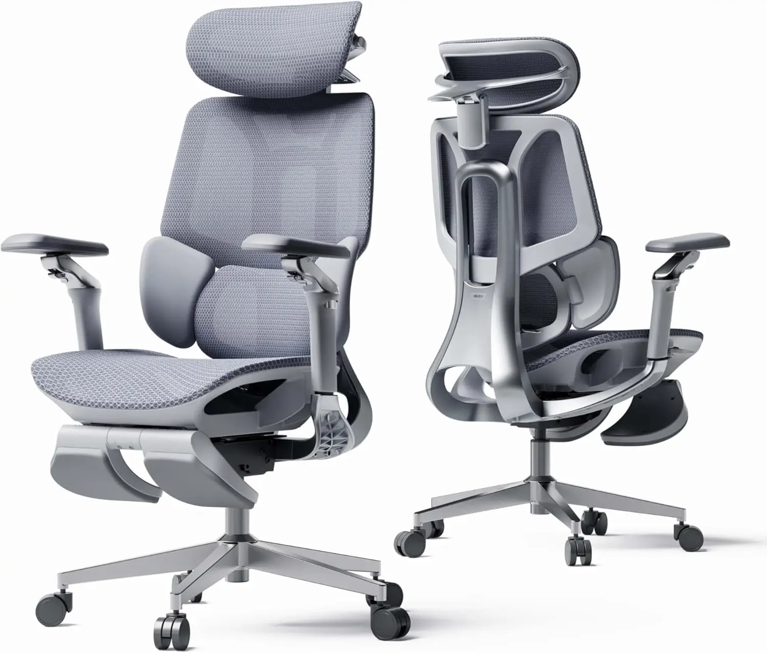 2026 Edition Ergonomic Office Chair, Mesh Desk Chair with 3-Zone Floating Lumbar Support, Upgraded 4D Headrest, 720