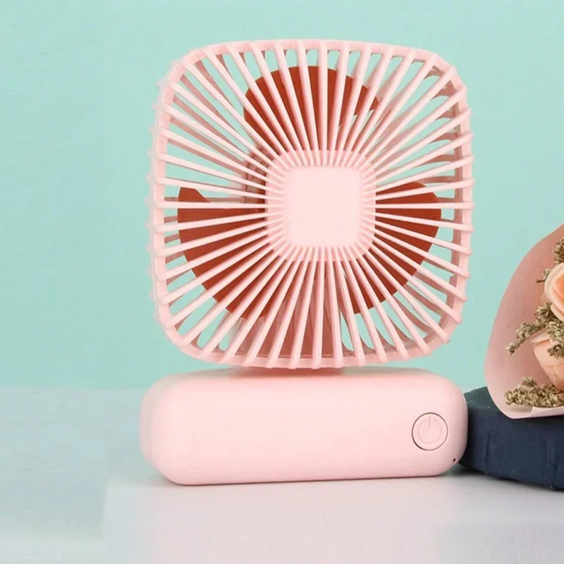 

Desktop mini fan, ultra long standby time USB three speed cool breeze, silent portable handheld, minimalist outdoor summer gift
