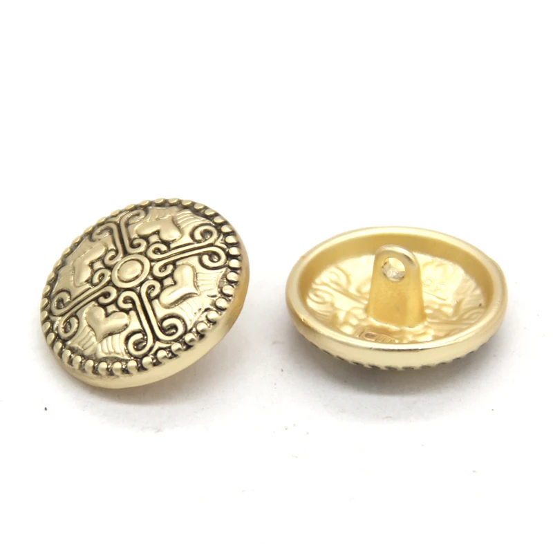 HENGC 15/20/23mm Character Gold Metal Buttons For Sewing Retro Female Coat Jacket Cardigan Handmade Decorations DIY Crafts