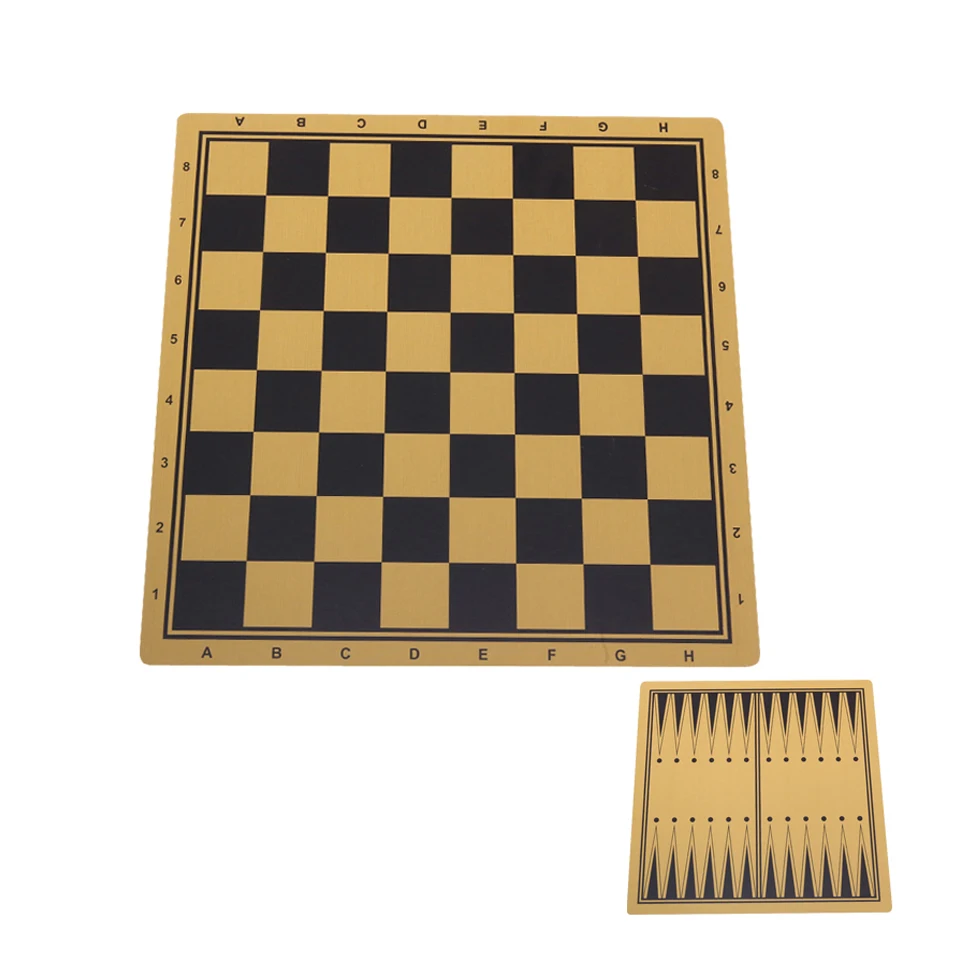 

MDF Wood Chessboard Backgammon and Chess Game Board 44*47cm Chessboard 47*47 mm Checker for Family Chess Board Game