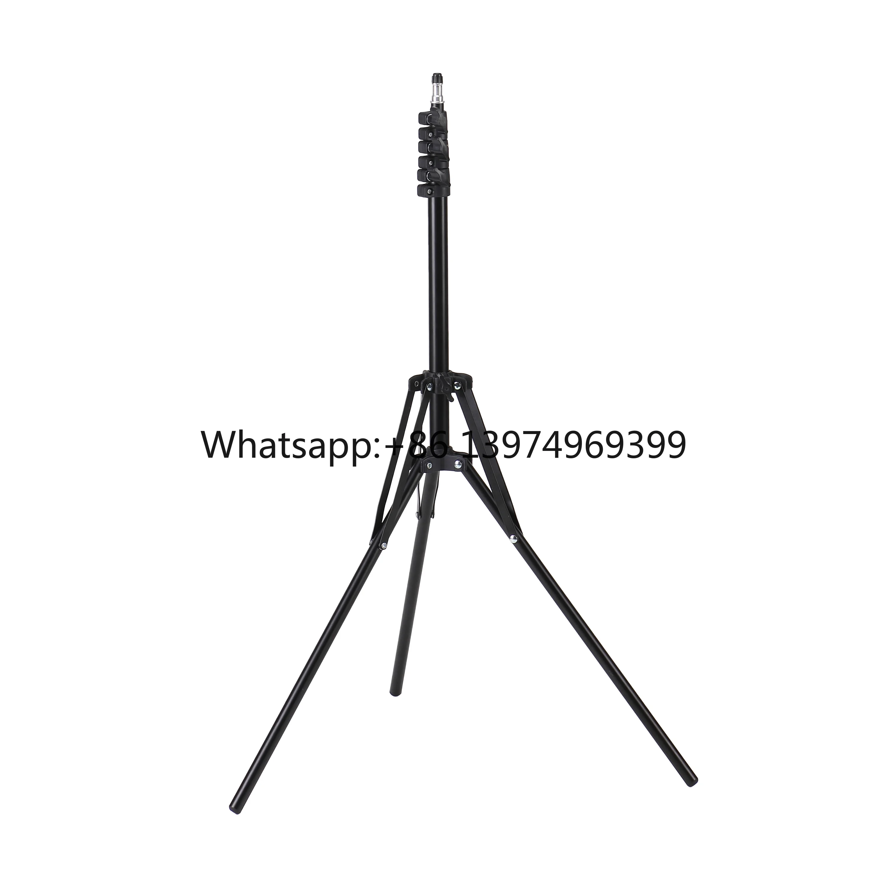 1.9m Professional Photography Light Stand Black Aluminium Live Streaming Phone Camera Tripod for Smartphone