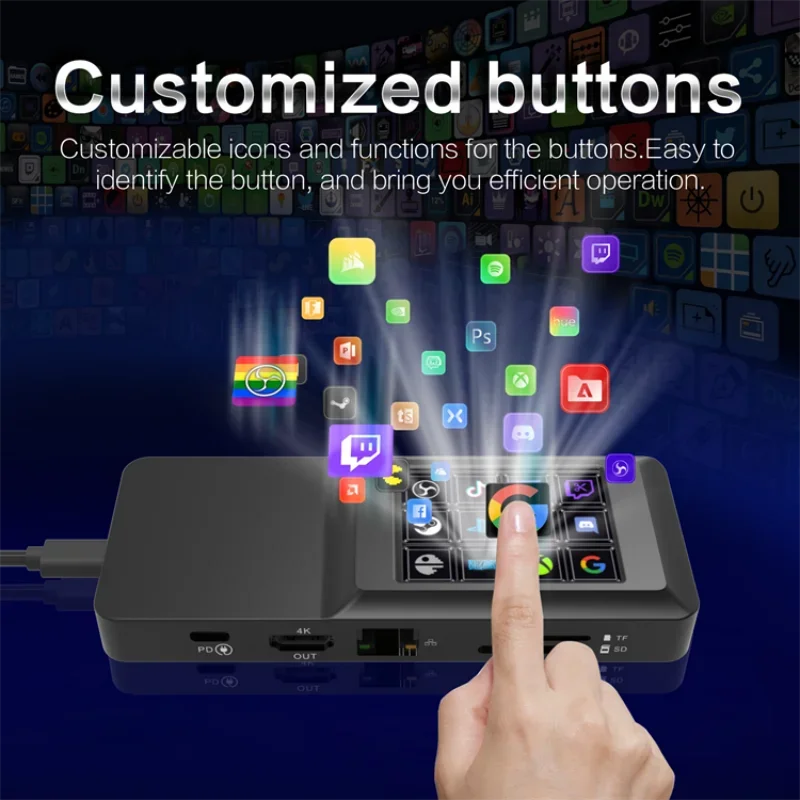 

Crazy Goat Stream Deck Mini – Compact Studio Controller, Trigger Actions In Apps And Software Like Obs,twitch,works