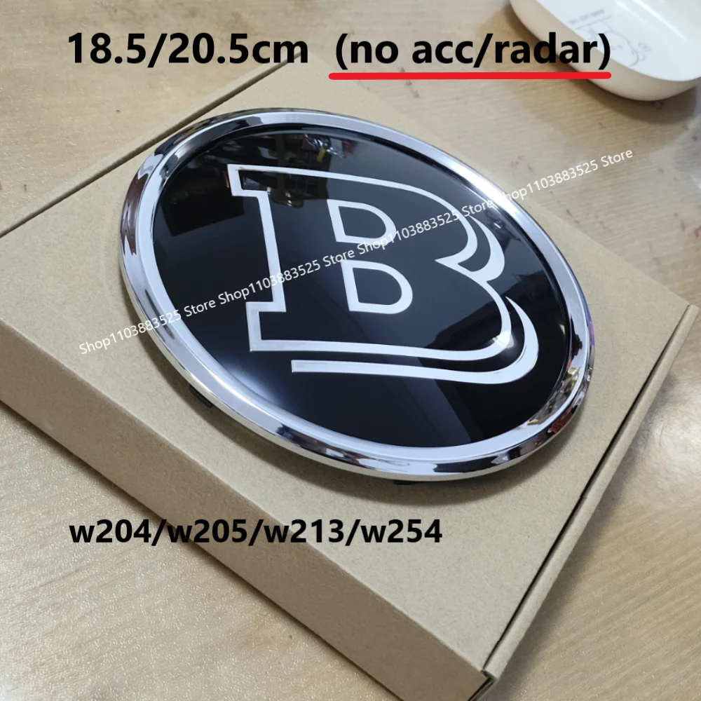 

No Acc Smooth mirror surface B Logo front grille Emblem Badge for BRABUS W253 W213 W204 W205 front rear Badge modify Accessories