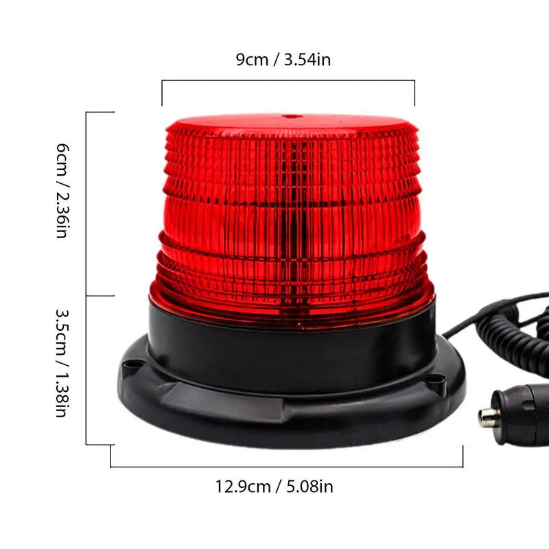 Caminhão Strobe Luzes LED, Luzes de trabalho, Alarme de carro intermitente com magnético, Luzes de segurança, 12 LED