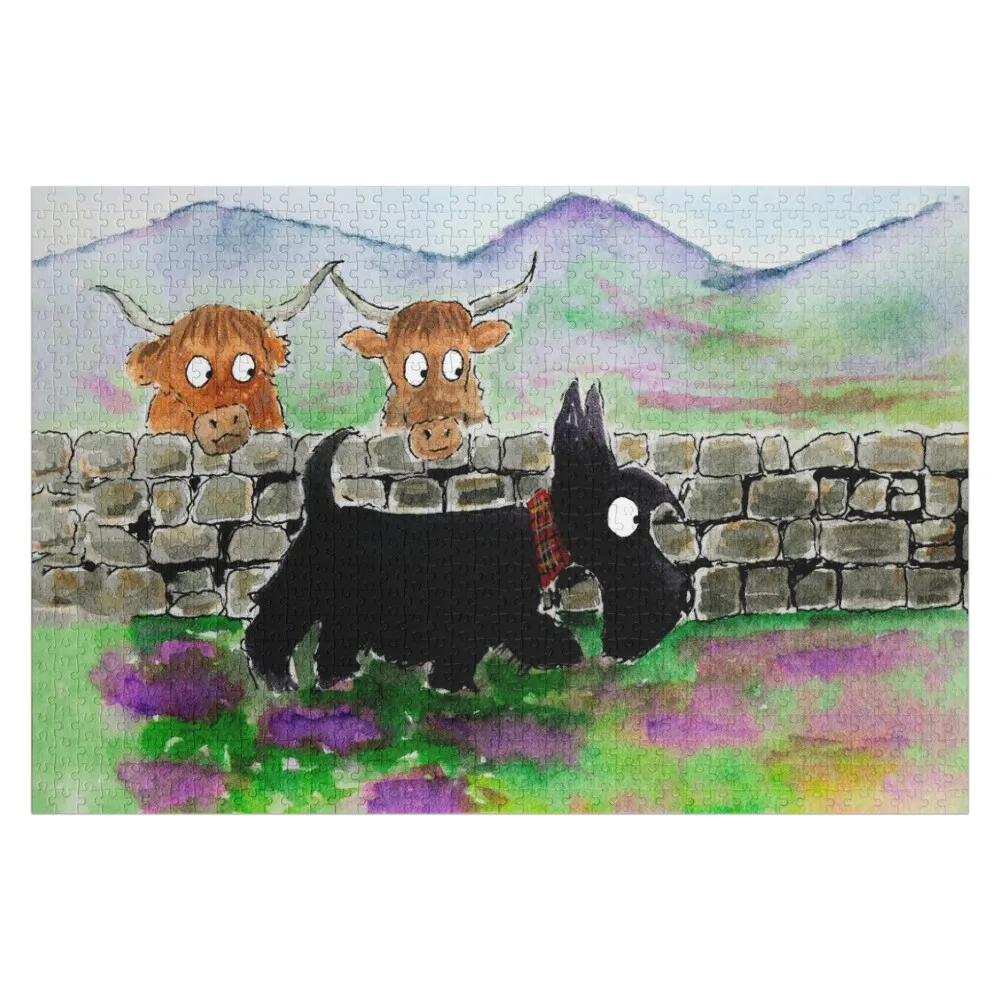 

Пазл с изображением собаки Скотти в стиле «Roamin' in the Gloaming» — персонализированный подарок с фотографией, идеи для индивидуальных подарков, фото-пазл.