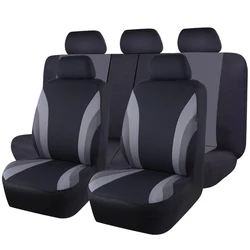 Polyester Fabric Car Seat Covers Rear Seat Backest With 3 Zipper Can Split Universal Size Seat Covers Fit For Most Car SUV Truck