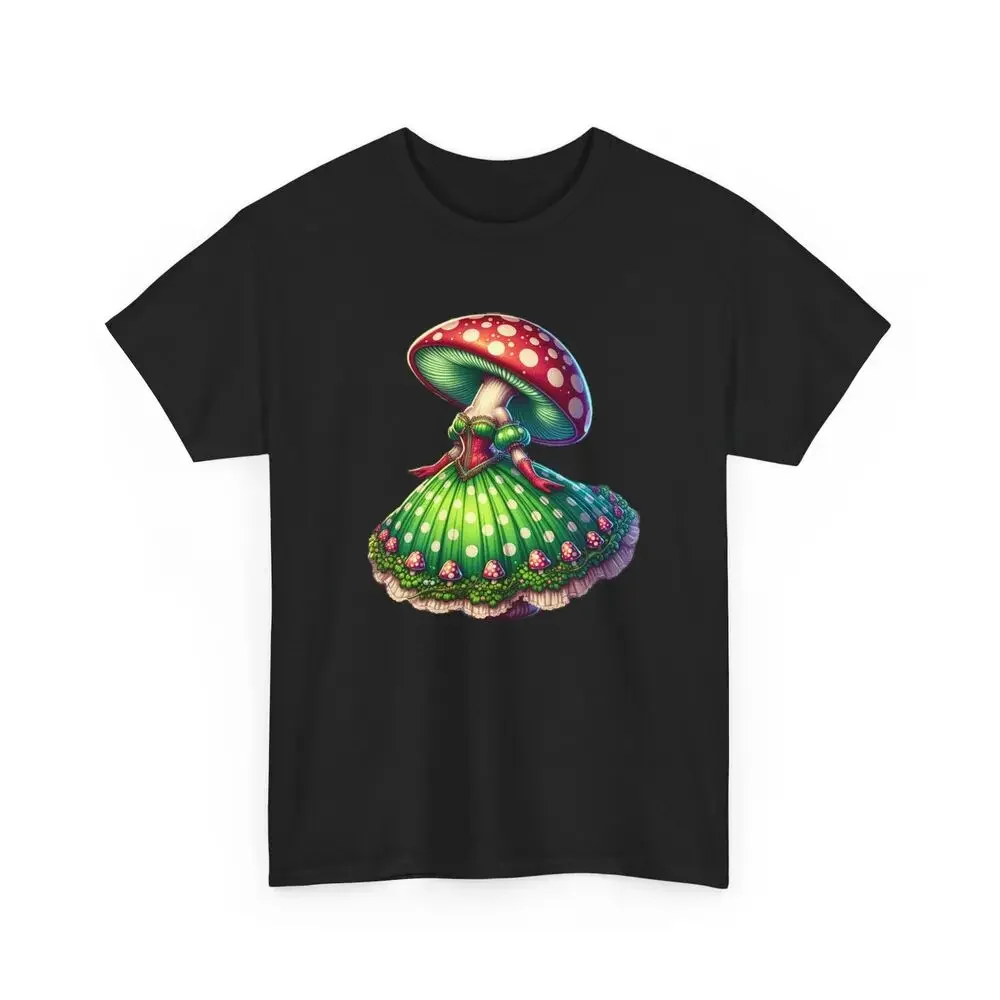 Unisex Adult T Shirt Fantasy Magic Mushroom Queen Pinup Lady Fun Hippie Trippy  High Quality 100%Cotton Short Sleeve