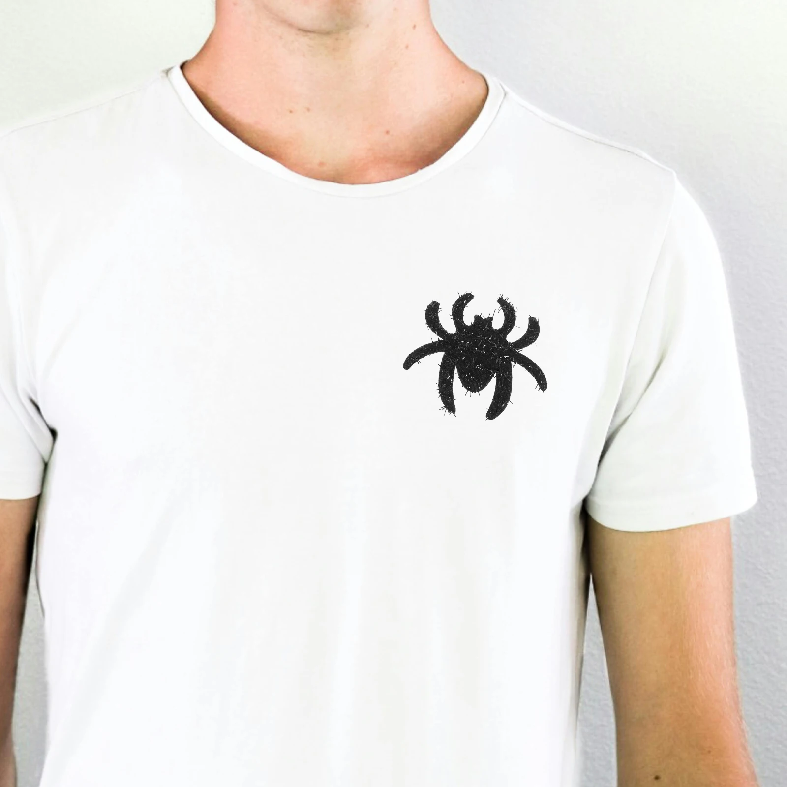 

12 Pcs Stickers Spider Ornaments Creepy Halloween Decorations Black Fabric Vintage Crafts Cute Applique Patches