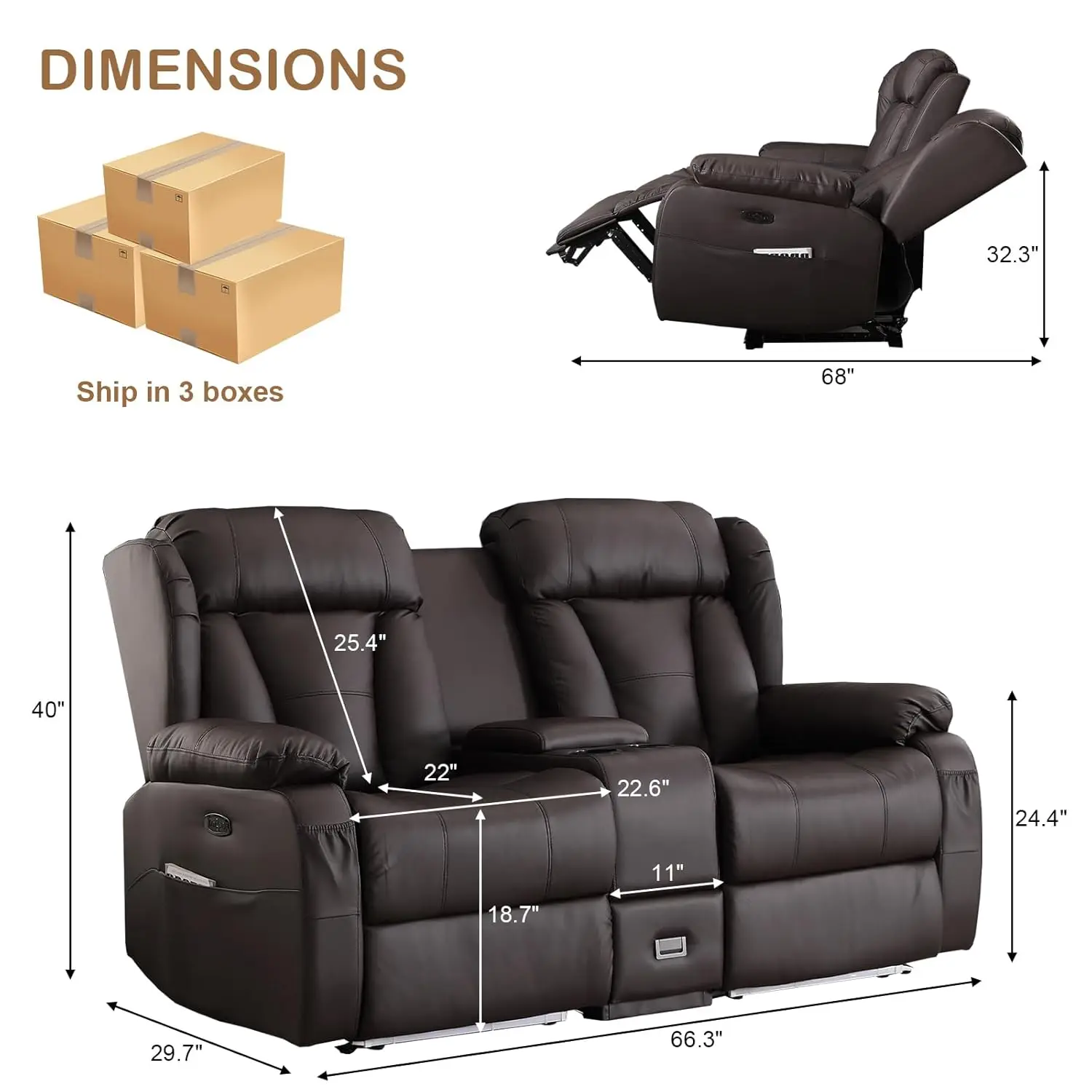 Thumbnail 3 - #8 Latest Reclining Sofa Couches Offers