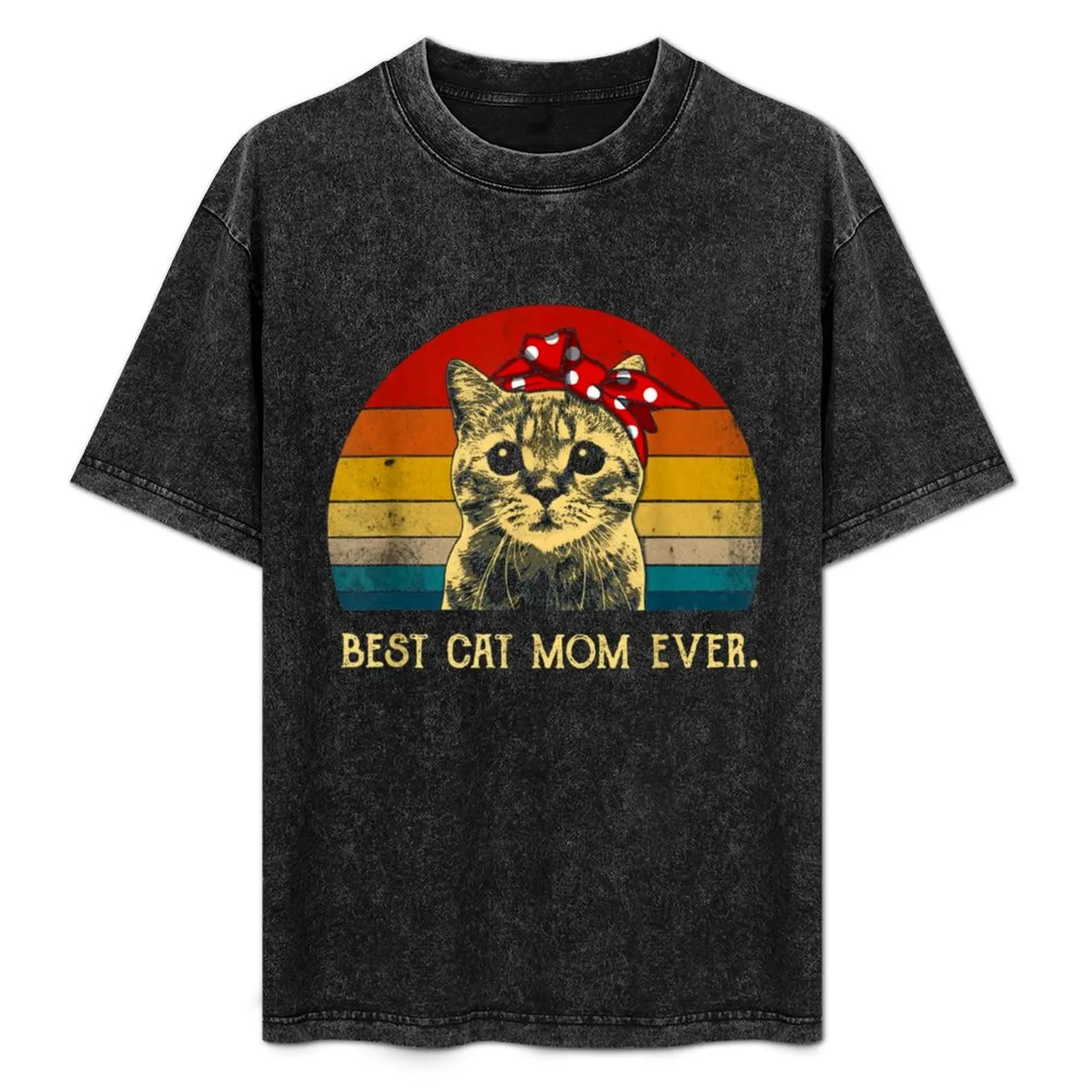 

Vintage Best Cat Mom Ever T-Shirt korean fashion graphic t shirt vintage sports fans for a boy outfits for men