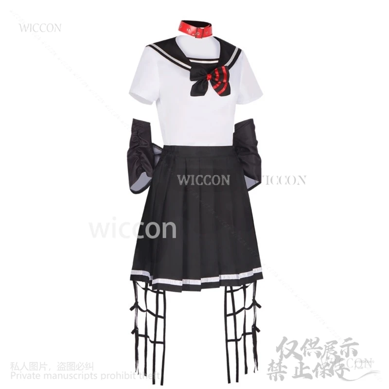 Anime Dead Mount Death Play คอสเพลย์ Sakimiya Misaki เครื่องแต่งกาย Jk School Uniform Cos ชุด Lolita วิกผมแว่นตา Props ฮาโลวีน Xmas