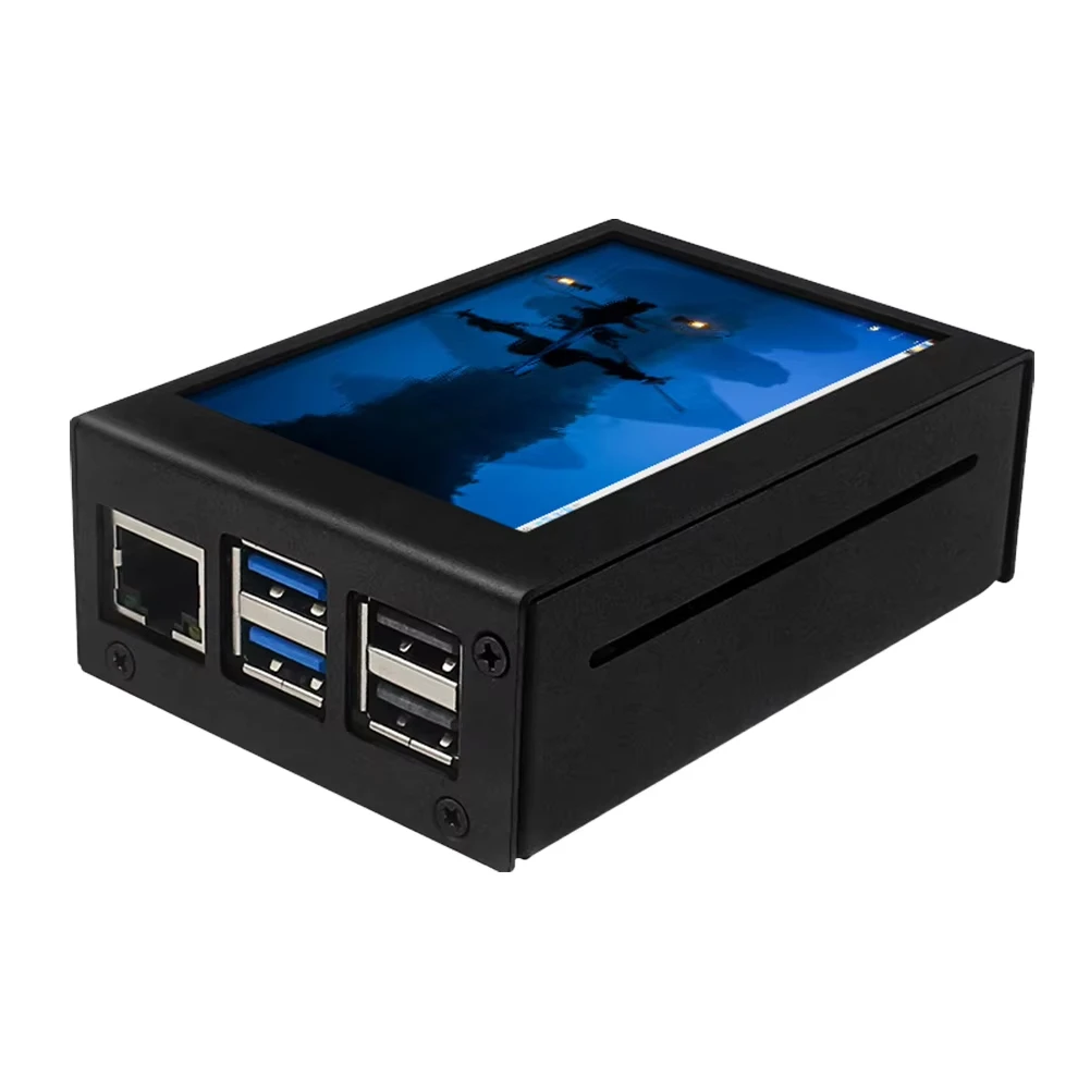 Корпус для Raspberry Pi 5 металлический, 3,5 дюйма, с сенсорным экраном