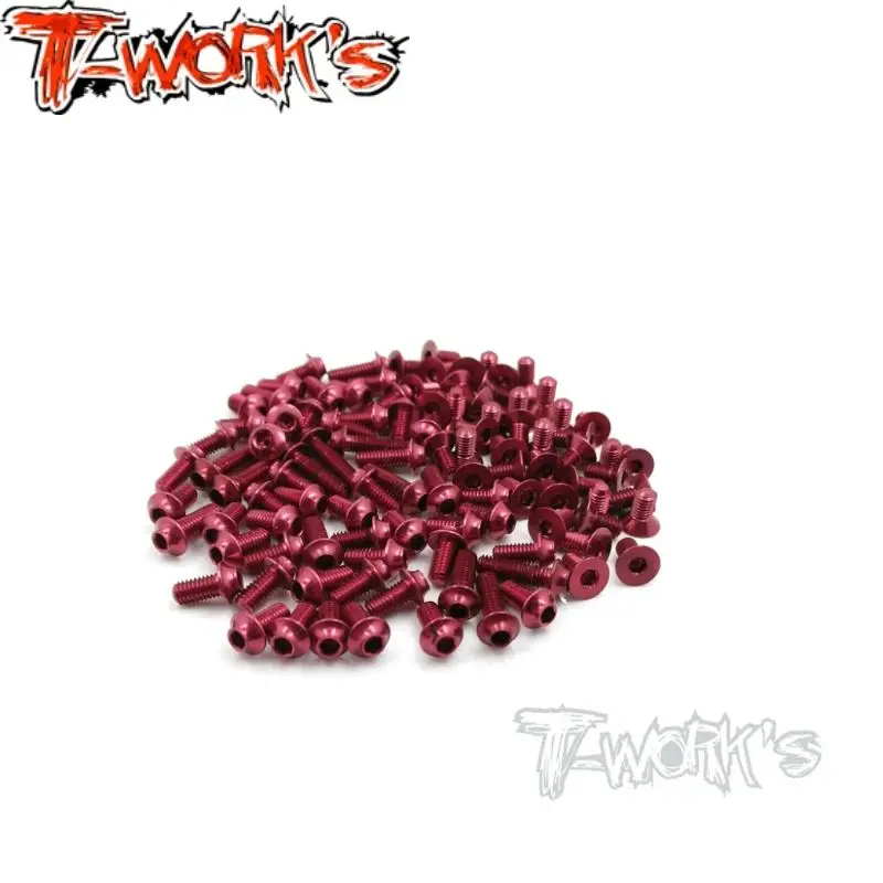 Original T works ASSU-S4-R 7075-T6 Red Screw set(UFO Head) 87pcs.( For Top Sabre S4 ) Rc part