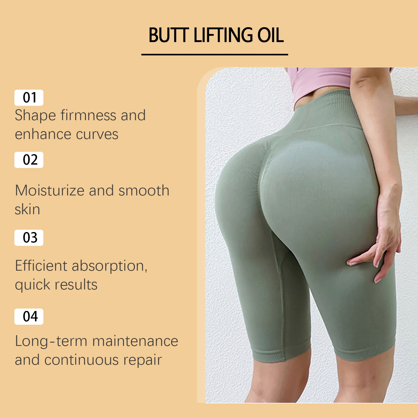 Hip Lifting Oil Buttock Lifting Oil Firming Nourishing Moisturize Tighten Shaper Bum Sexy Body Butt Massage Care Essential Oil view 2