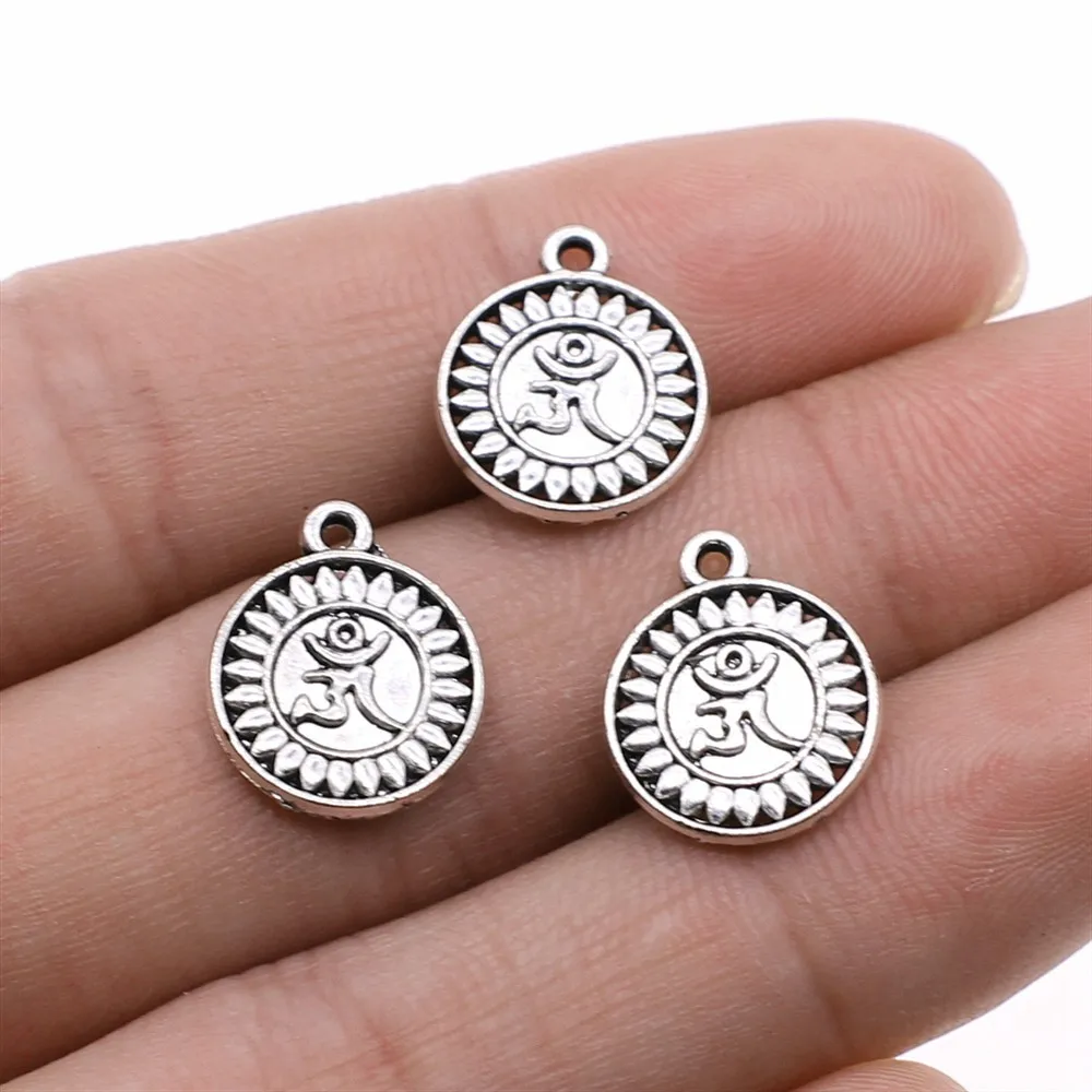20pcs OM Charms Beads for DIY Jewelry Making
