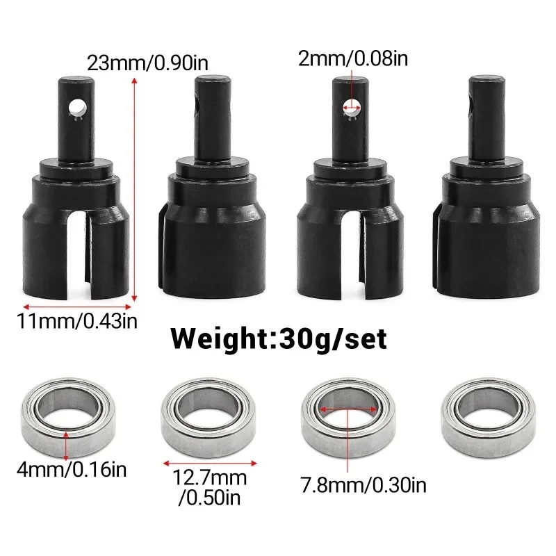MJX H16 16207 16208 16209 16210 14209 14210 14301 tasse différentielle tasse diff et roulement 1/16 RC pièces de mise à niveau de voiture accessoires
