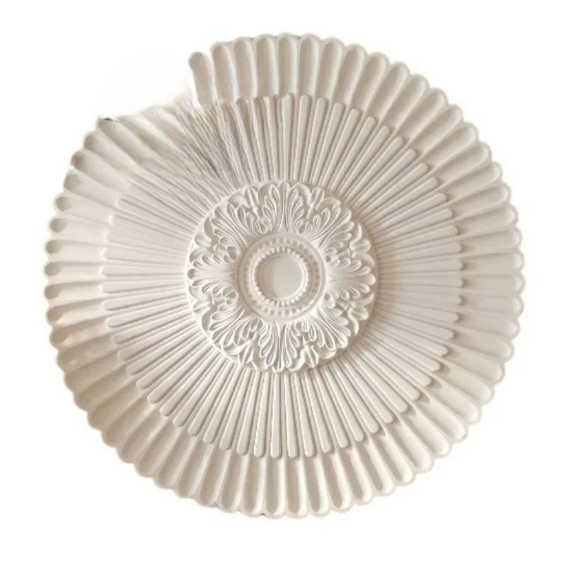 Pu French lamp plate antique chandelier base plaster line living room ceiling decoration American shape round carving
