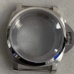 44mm Stainless Steel Watch Case with PAM Mineral Mirror Brushed Sand Case For ETA 6497 6498 ST3600 ST3620 Movement 34.5mm Dial