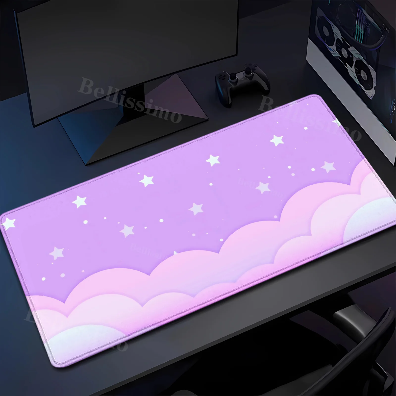

Moon cloud Starry Sky Art Mousepad XXL Computer Desk Mat keyboard Laptop Rubber Anti-slip Soft offices Desktop teclado Mouse Pad