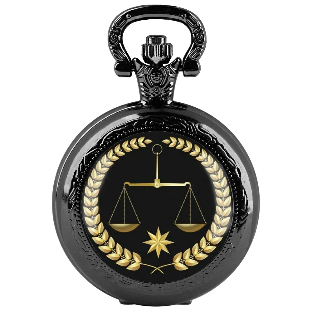 ساعة جيب كوارتز جاستيس جارديان مع عدسة زجاجية - ساعة أنيقة لهواة الجمع والعشاق