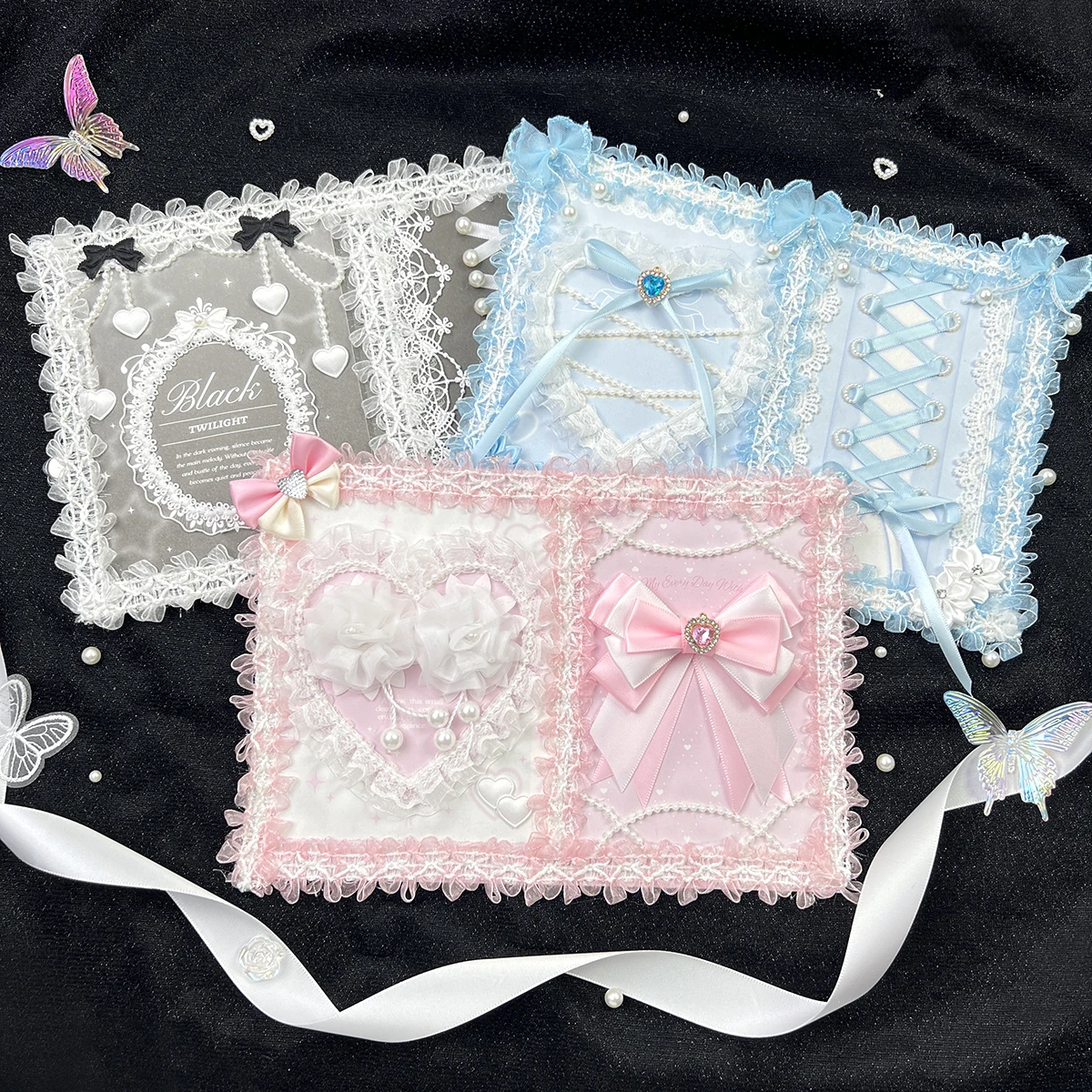 Luxury Anime Cosplay Ita Bag Insert Board Hand Bow Lace Backplate Goods Display Organizer Board Lolita Ita Bag Board