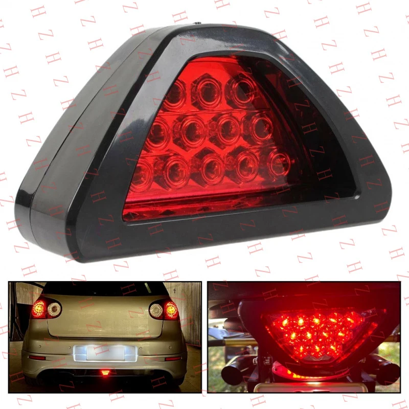 Conjunto de Luz Traseira U+ 12V DC com Carcaça Preta, Novo, LED Vermelho, 3ª Luz Traseira (Pedido mínimo de 10 peças)