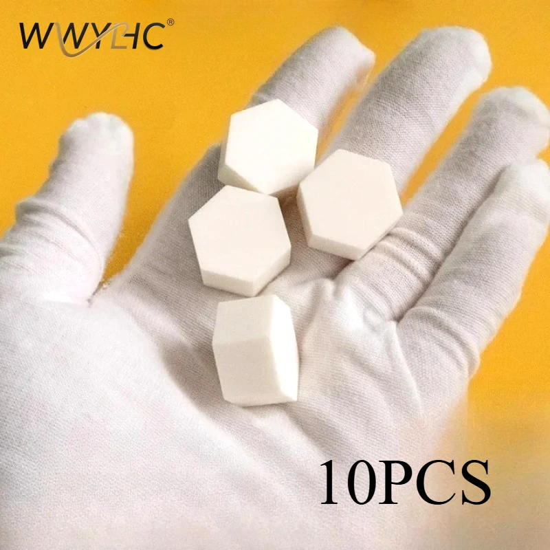 Hexagon 99 Alumina Ceramic Piece 20*12mm High Temperature Resistance Insulation Hexagon Heat Sink Customizable