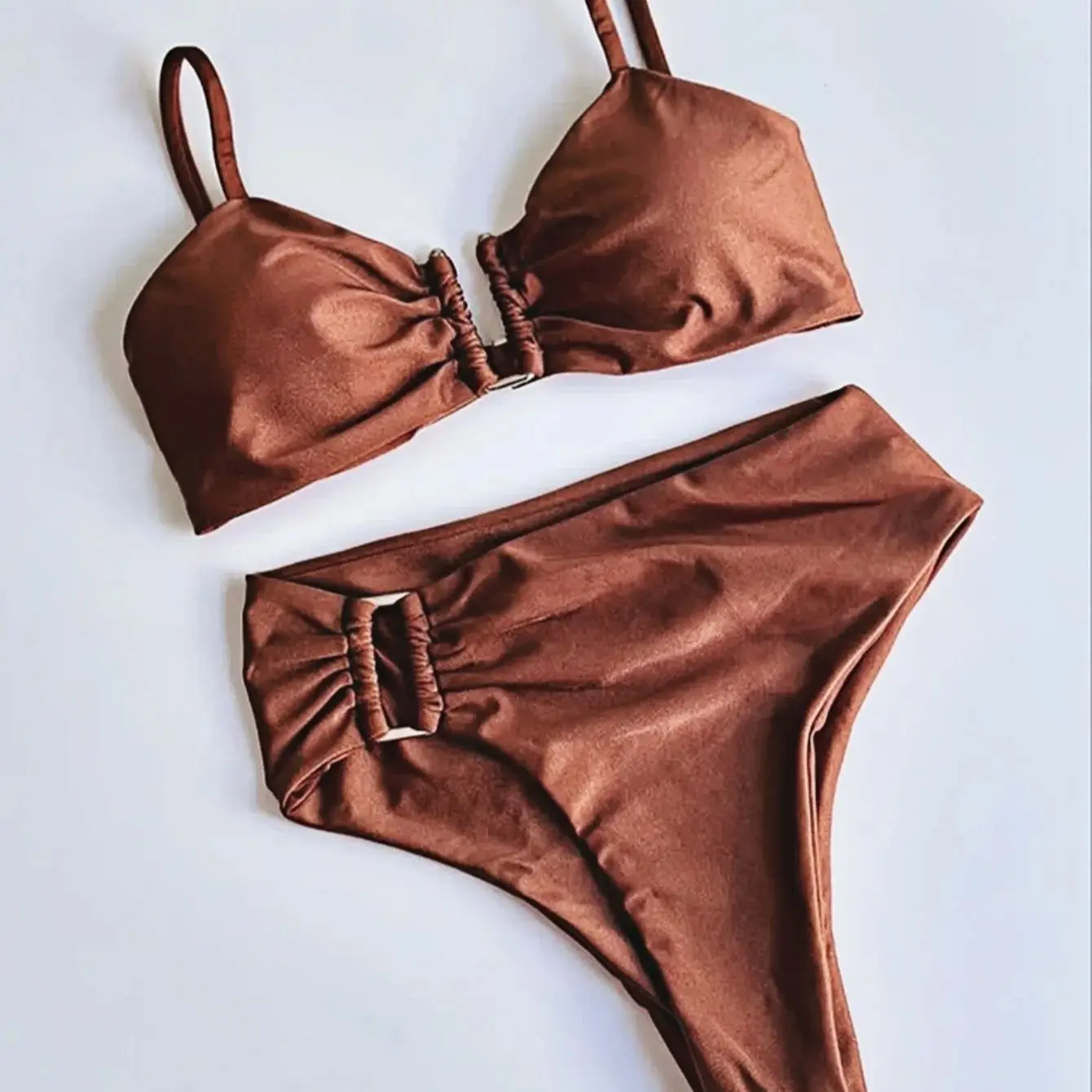 Bikini Bandeau Push Up Damskie Stroje Kąpielowe 2026 Seksowna Damska Odzież Plażowa Brazylijskie Bikini Stringi Biquini Kostiumy Kąpielowe Jednolite Stroje Plażowe — zdjęcie 2