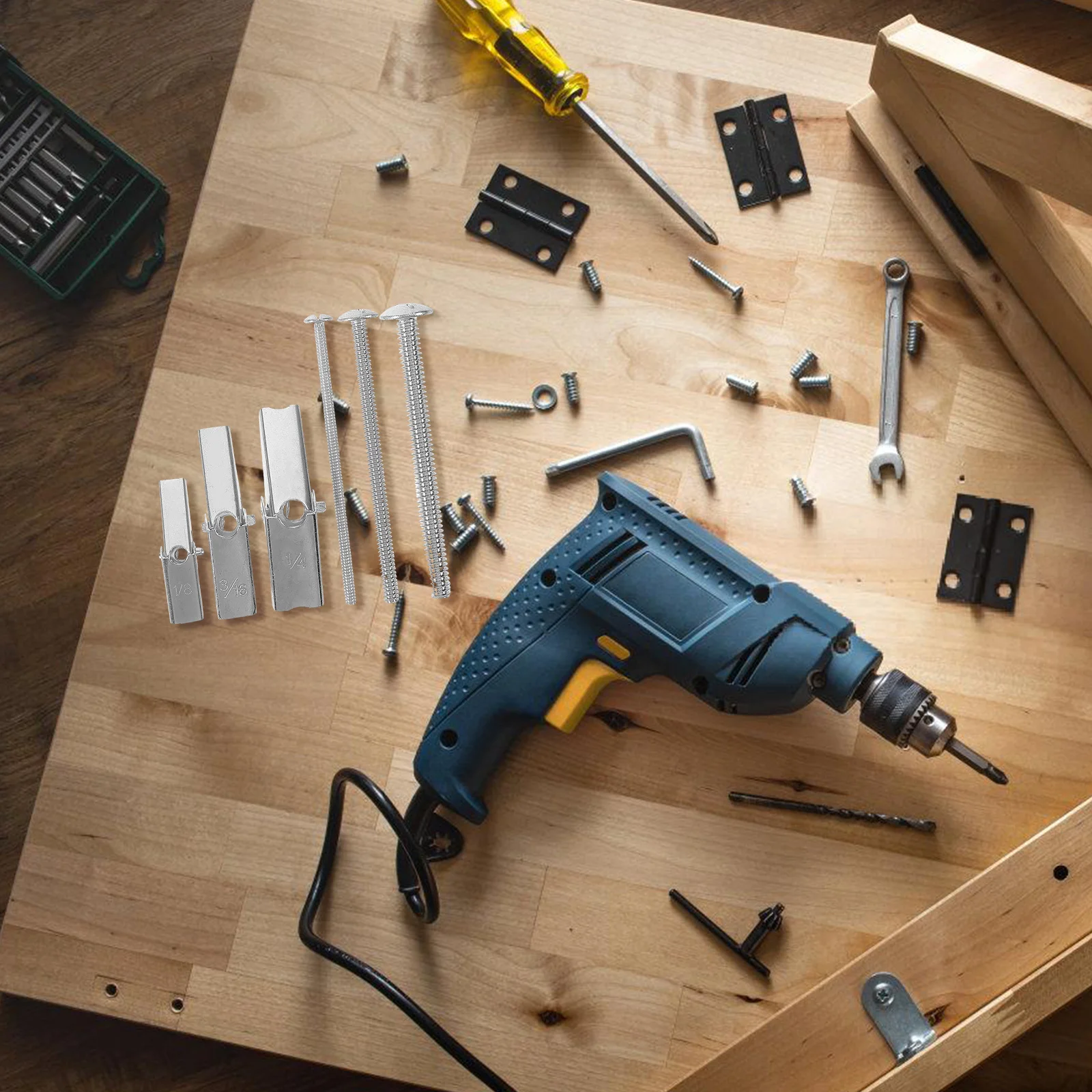 

24Pcs Umbrella Iron Airplane Toggle Bolts Durable Drywall Anchors for Heavy Duty Hanging Shelves Frames Dry Wall Anchor Set