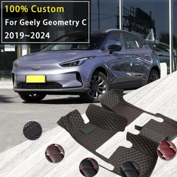 Car Floor Mats For Geely Geometry C 2019~2024 Custom Auto Foot Pads Automobile Carpet Cover Interior Accessories 2021 2022 2023