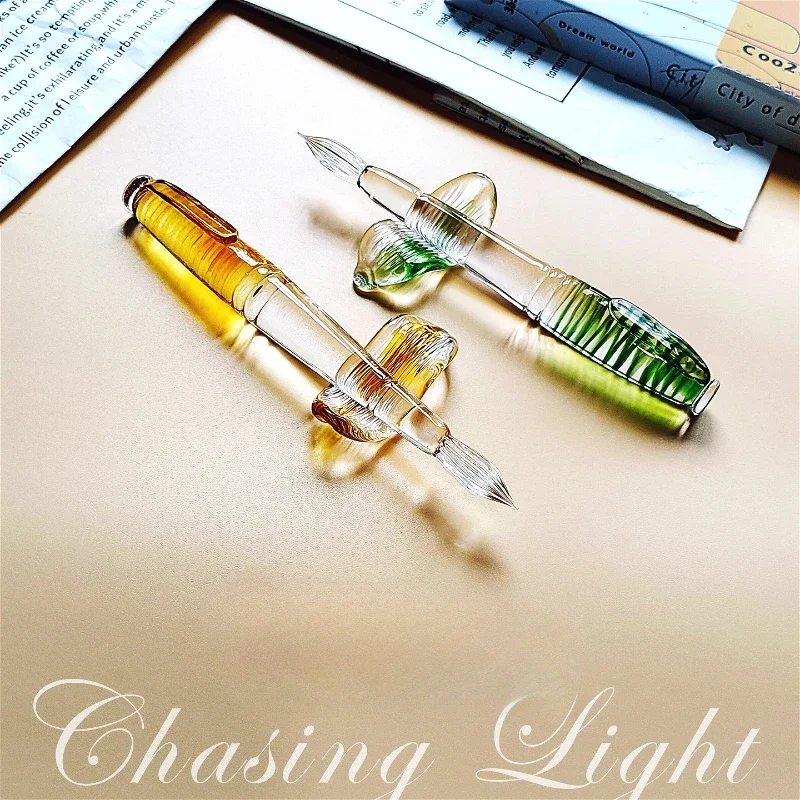 Mojiang Chasing Light, Joyful Color, Crystal Glass, Dipped Pen, Water Ink Expert, Handheld Painting, Hook Line