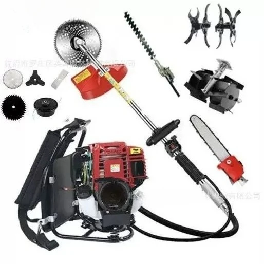 4-Stroke 10-in-1 Engine Backpack Hedge Trimmer  Grass Cutter Tiller Cultivator Lawn Mower Petrol Powered Multi-Function