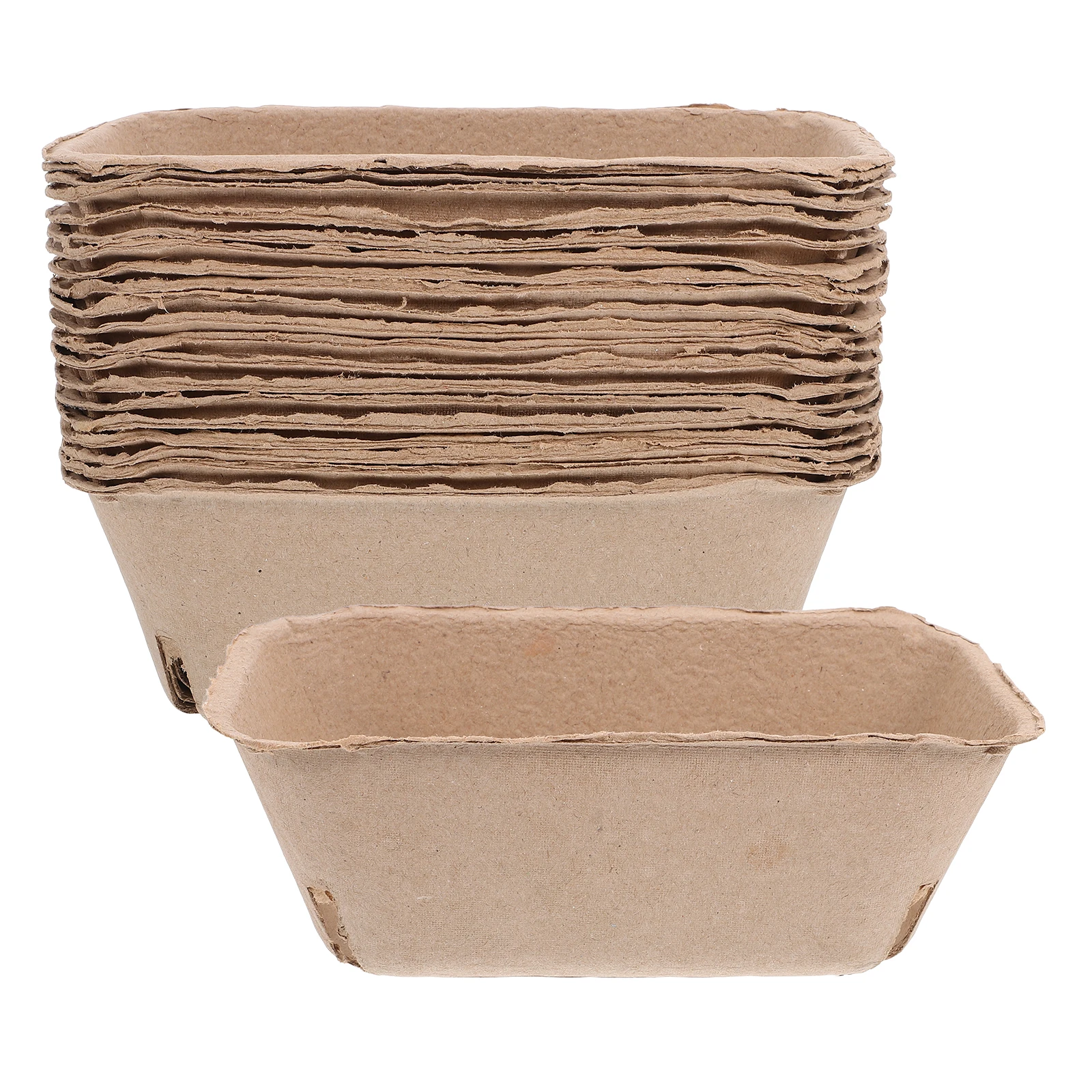 

20 Pcs Paper Pulp Tray Berry Basket Household Fruit Trays Containers Fridge Kitchen Snack Packing Box Storage Accessory