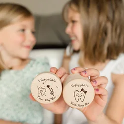 Caja de hadas de dientes personalizada, cajas de dientes con nombre de bebé, contenedor de dientes de leche para niños pequeños, lindo soporte de dientes perdidos